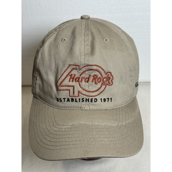 Hard Rock Cafe Other - Hard Rock Cafe 40th Anniversary Cap Hat Tan‎ Snapback Adjustable Baseball Beige